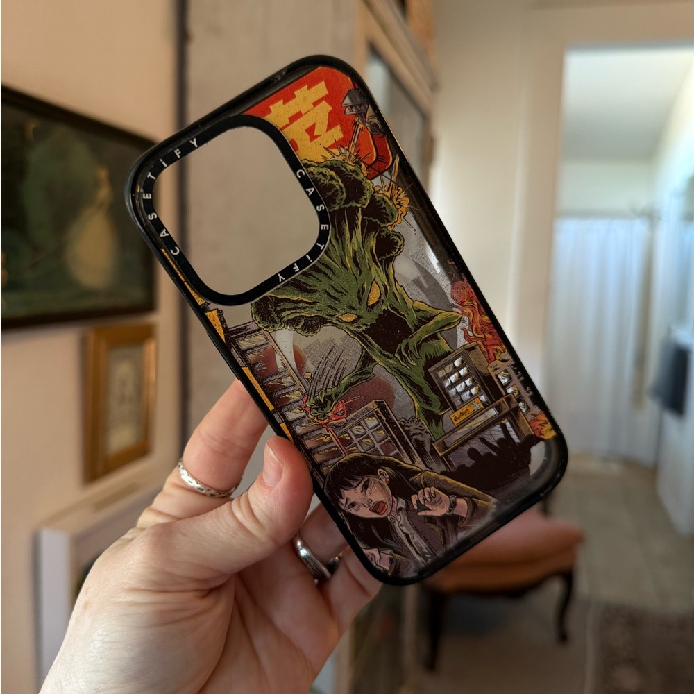 Casetify Vintage Japanese Monster Poster Graphic iPhone 15 Pro Magsafe Case
